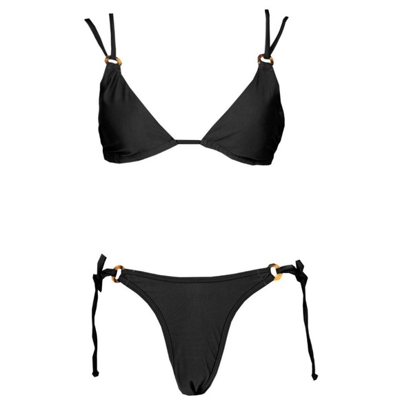 boohoo forest green ring detail micro bikini - Picture 10 of 10